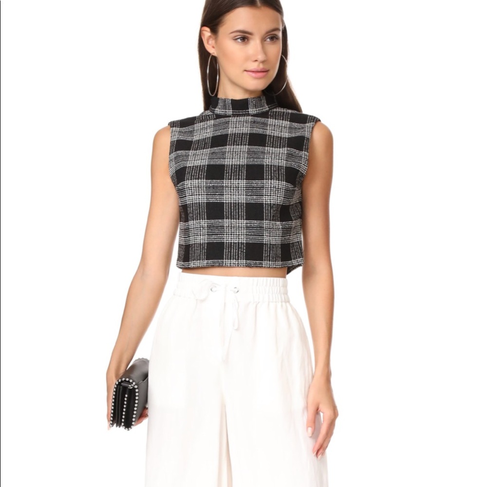 Alice + Olivia Garland Mock Neck Sleeveless top